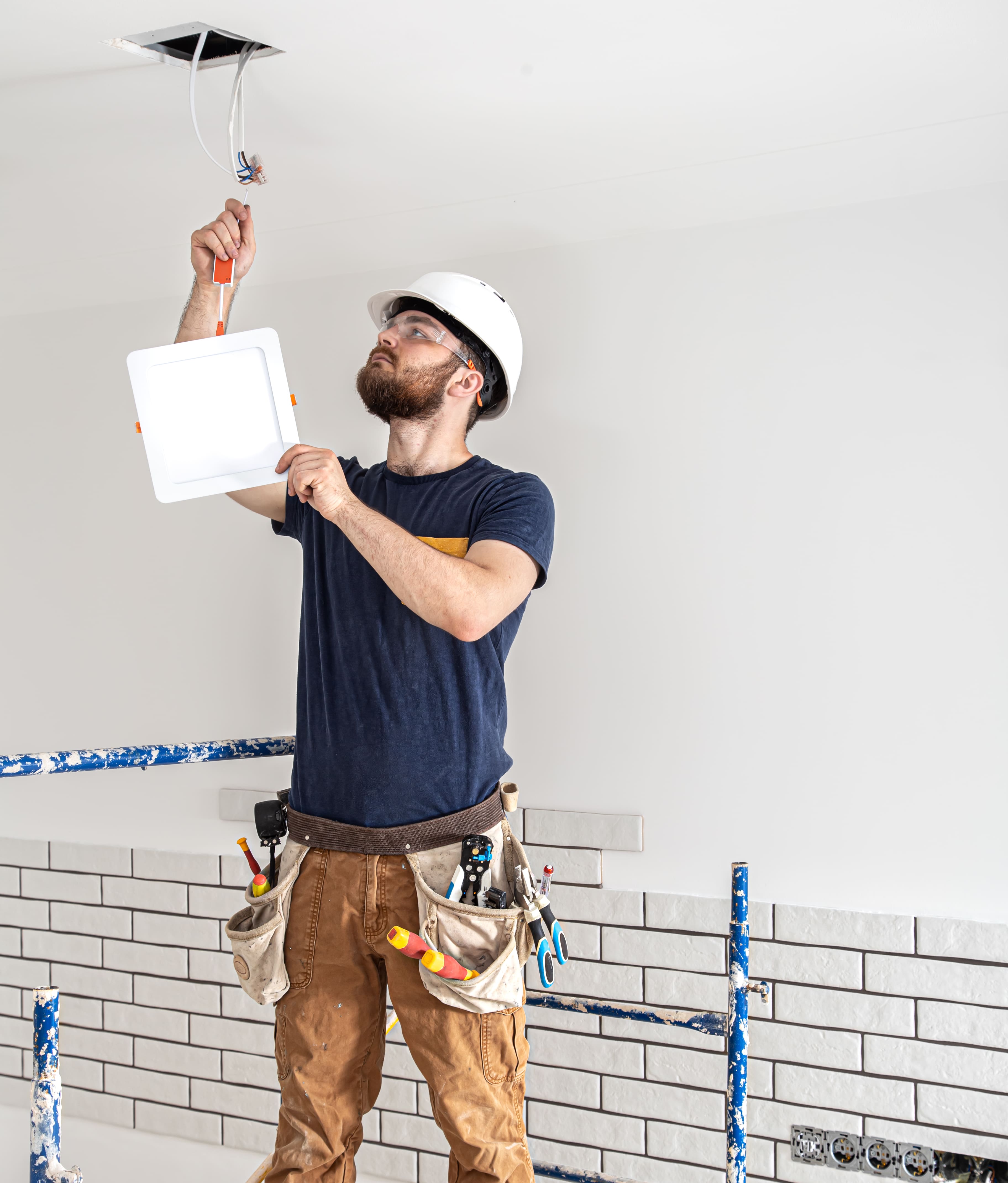 Handyman on ladder